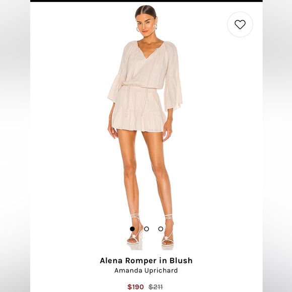 Amanda Uprichard Pants - Amanda Uprichard Alena Romper, blush, small